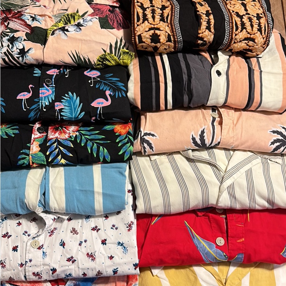 Men’s Large Short Sleeve Button (will sell together or individual)